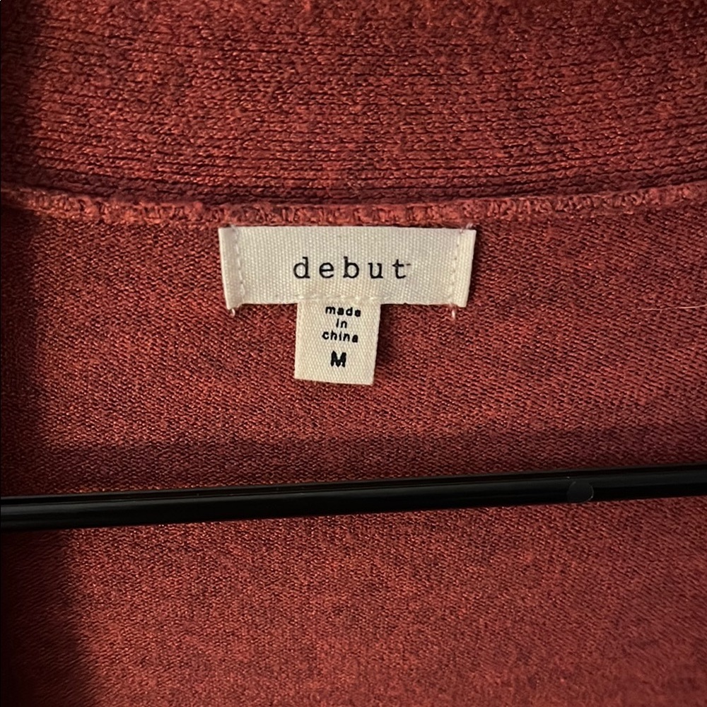 Rust Open Front Cardigan - Picture 2 of 3